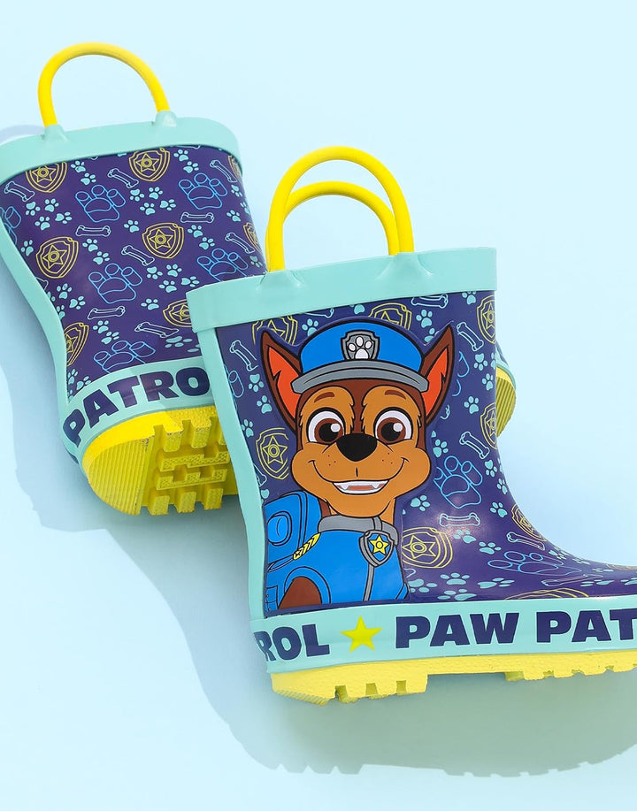 PAW PATROL Gummistiefel Jungen Kinder Kleinkinder | Chase Rescue Welpen Polizei Cop Gummistiefel | B
