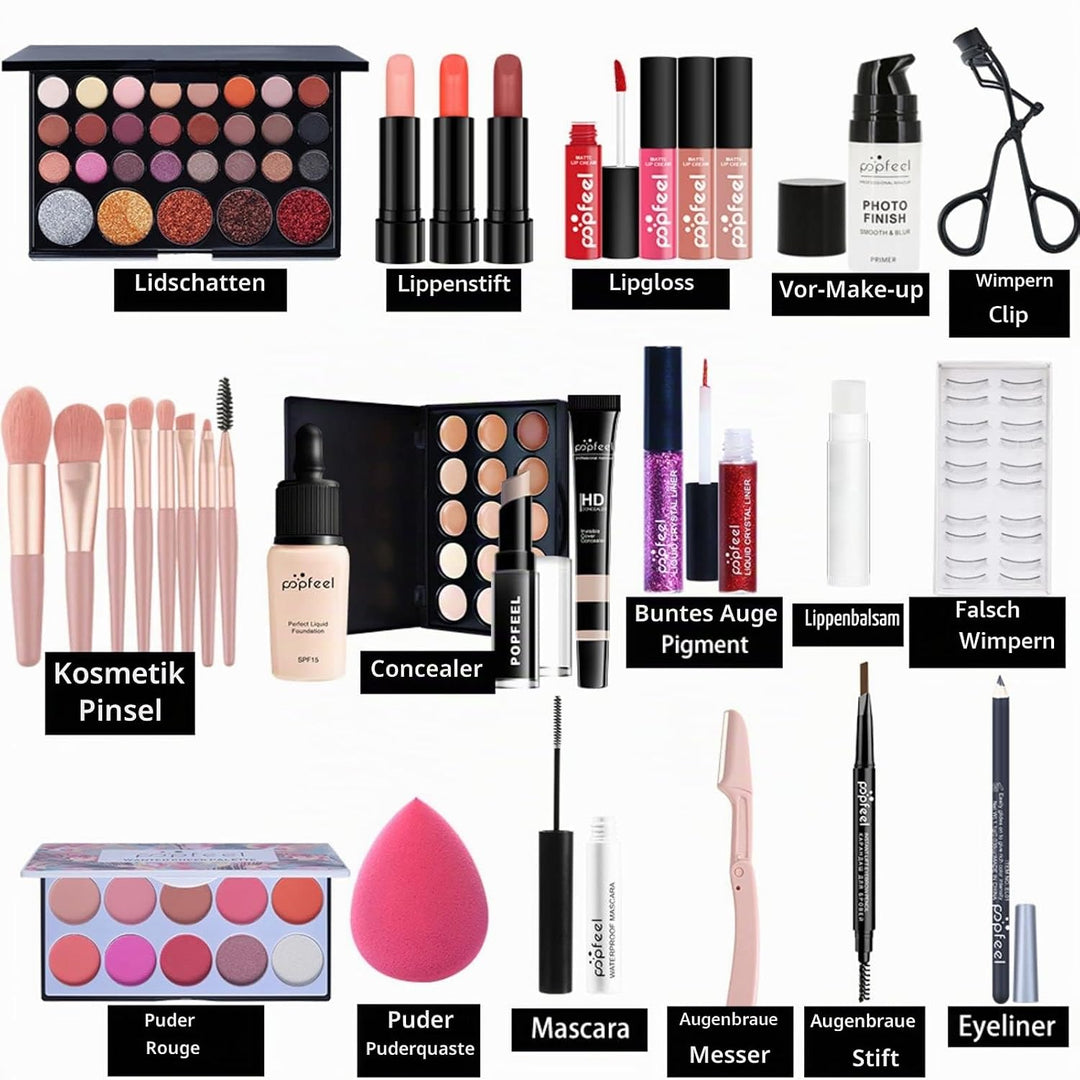 Professionelles Make-up Sets, MKNZOME Schminkkoffer Schminke Set Damen Schminkset Makeup Paletten Ko