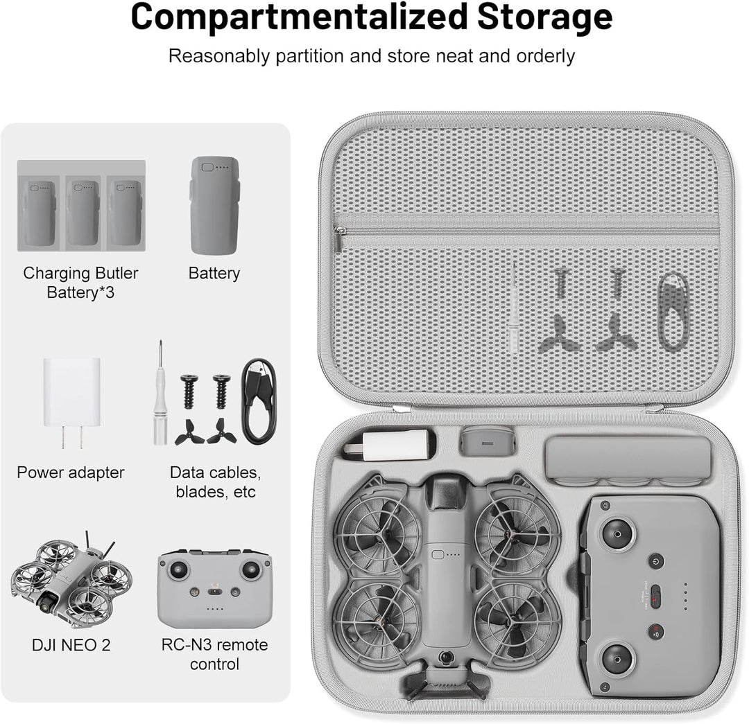 Tasche für DJI Neo 2 Case, Tragetasche für DJI Neo 2 Fly More Combo Zubehör, Kompakte Reisetasche fü