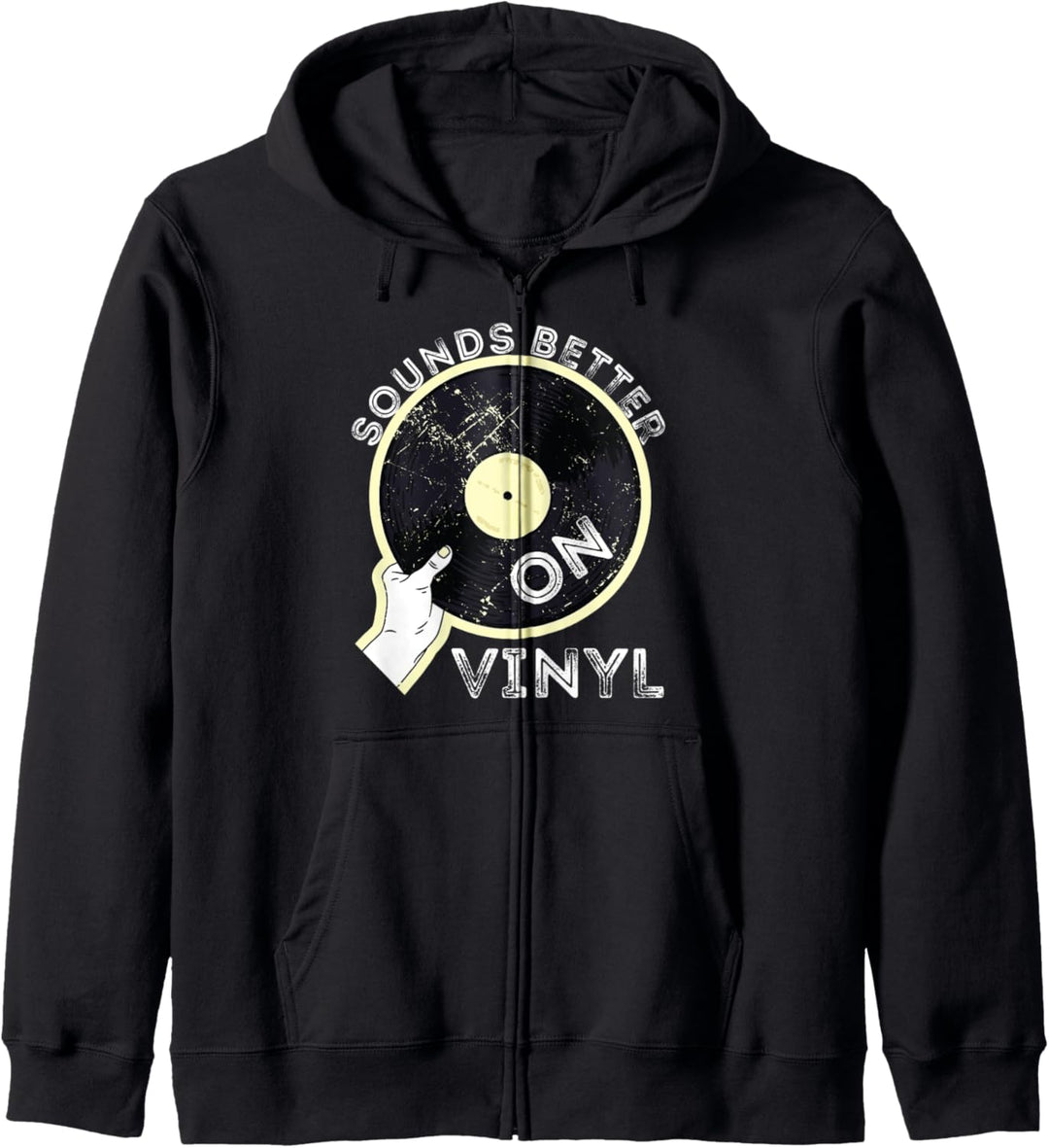 Record Old School DJ Plattenspieler klingt besser auf Vinyl Kapuzenjacke