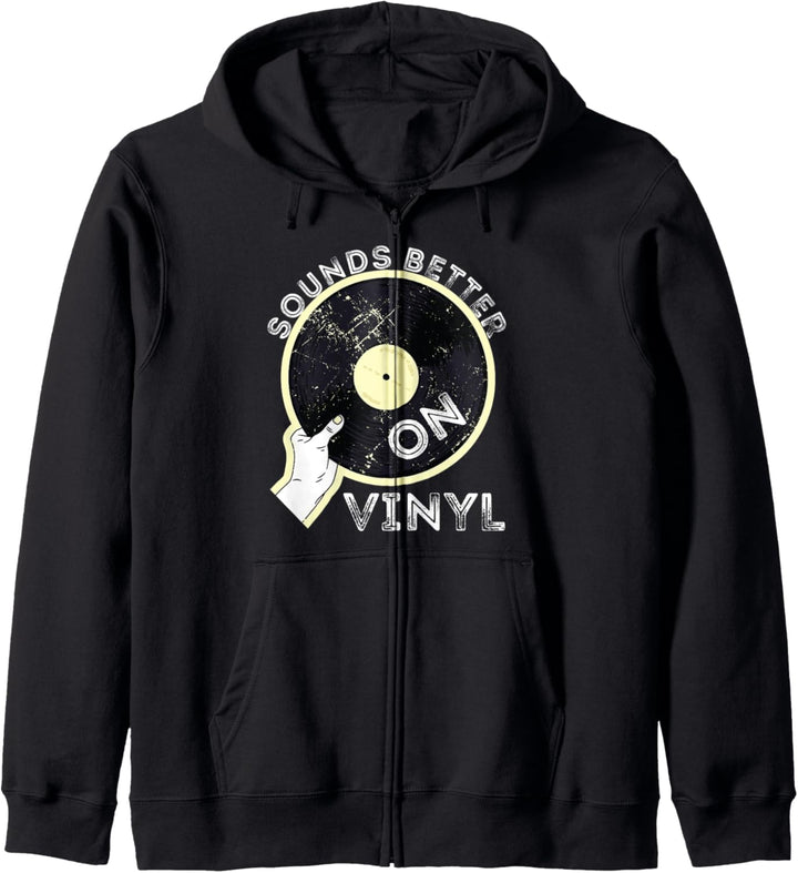 Record Old School DJ Plattenspieler klingt besser auf Vinyl Kapuzenjacke