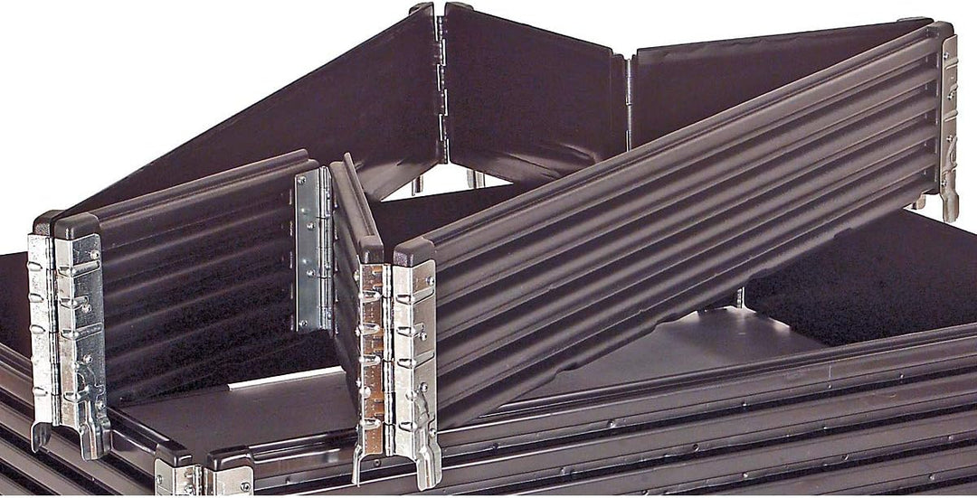 KIGA | Kunststoffaufsatzrahmen | VE 2 Stk | für Euro-Palette 1200 x 800 mm | klappbar | mit 6 Scharn