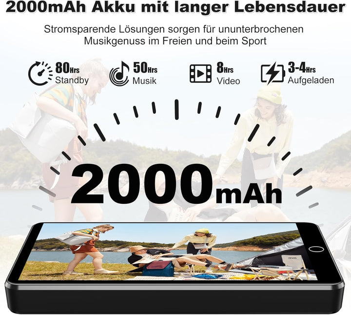 MP3 Player Spotify with Bluetooth, WLAN und 4.02 Inch Touchscreen Black, Black
