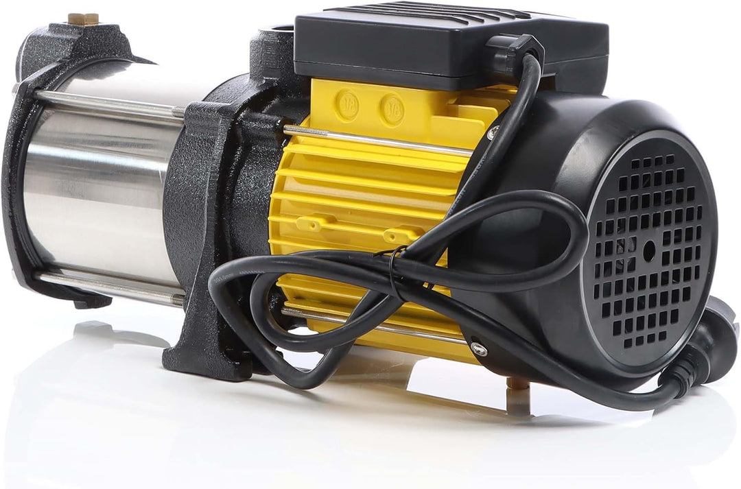 Wiltec Mehrstufige Kreiselpumpe 6000l/h 550W Förderhöhe 35m, Ansaughöhe 9m, 2850U/min, Wasserpumpe f