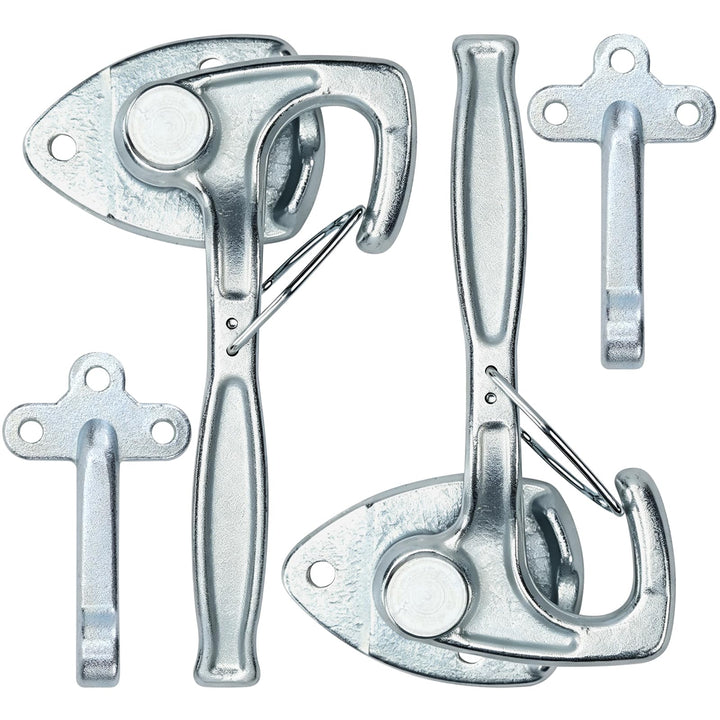 Bordwandverschluss Anhänger 2er Set– inkl. Einfallösen & Gegenhalter, verzinkter Stahl, Robust