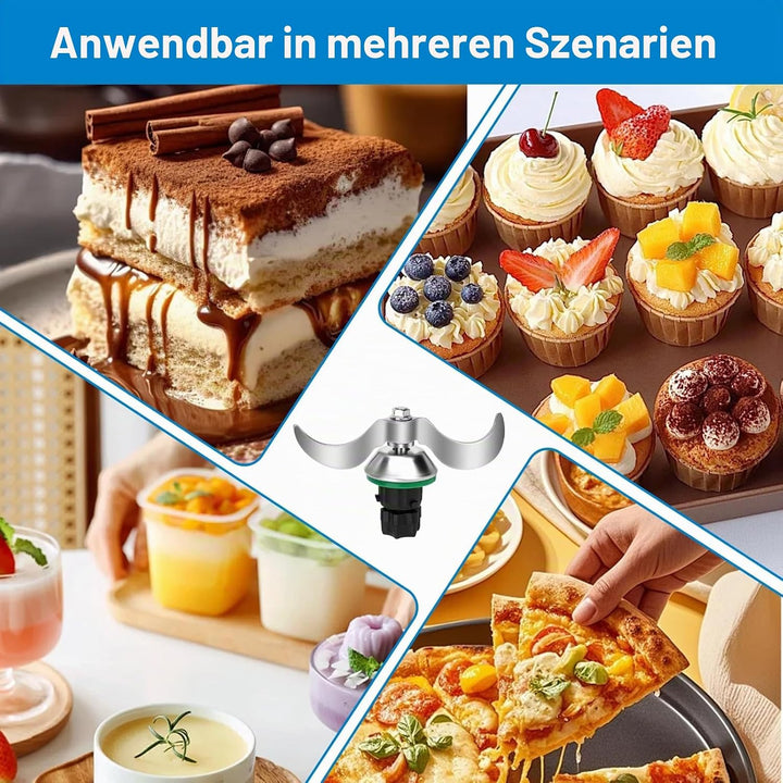 Teigmesser für Thermomix TM5 TM6, Edelstahl Teigmischmesser Messer, Mixmesser Ersatz Zubehör für Vor