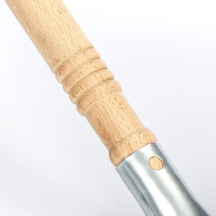 com-four® 2X Kohlenlöffel mit verzinktem Schaufelblatt - Ofenschaufel mit Holzgriff - Kohlenschaufel