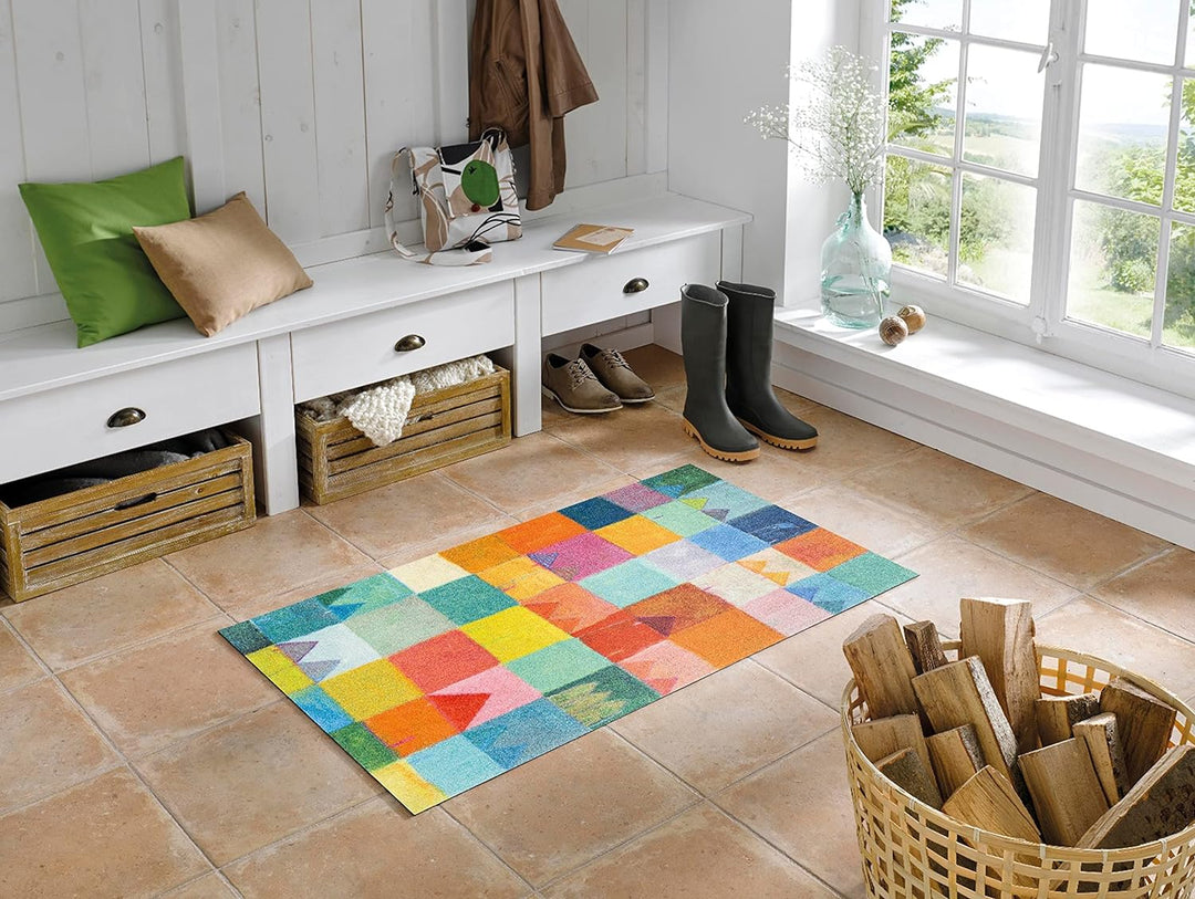 wash+dry Fussmatte, Sonnenstadt 70x120 cm, innen und aussen, waschbar 070/120, 070/120