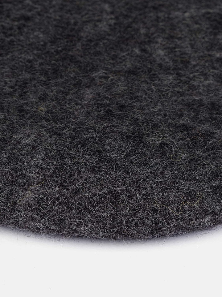 myfelt Flache Filz Sitzauflage, Filz Stuhlauflage - Hugo - rund, Ø 36 cm, Anthrazit Anthrazit Melier