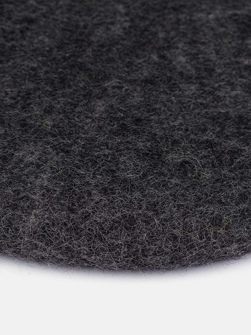 myfelt Flache Filz Sitzauflage, Filz Stuhlauflage - Hugo - rund, Ø 36 cm, Anthrazit Anthrazit Melier