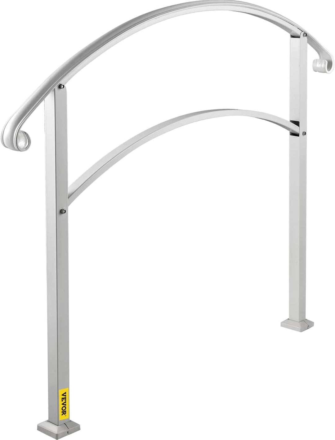Happybuy 3-stufiger Handlauf passend für 1 oder 3 Stufen Mattschwarz Treppenschiene Handlauf Handlau