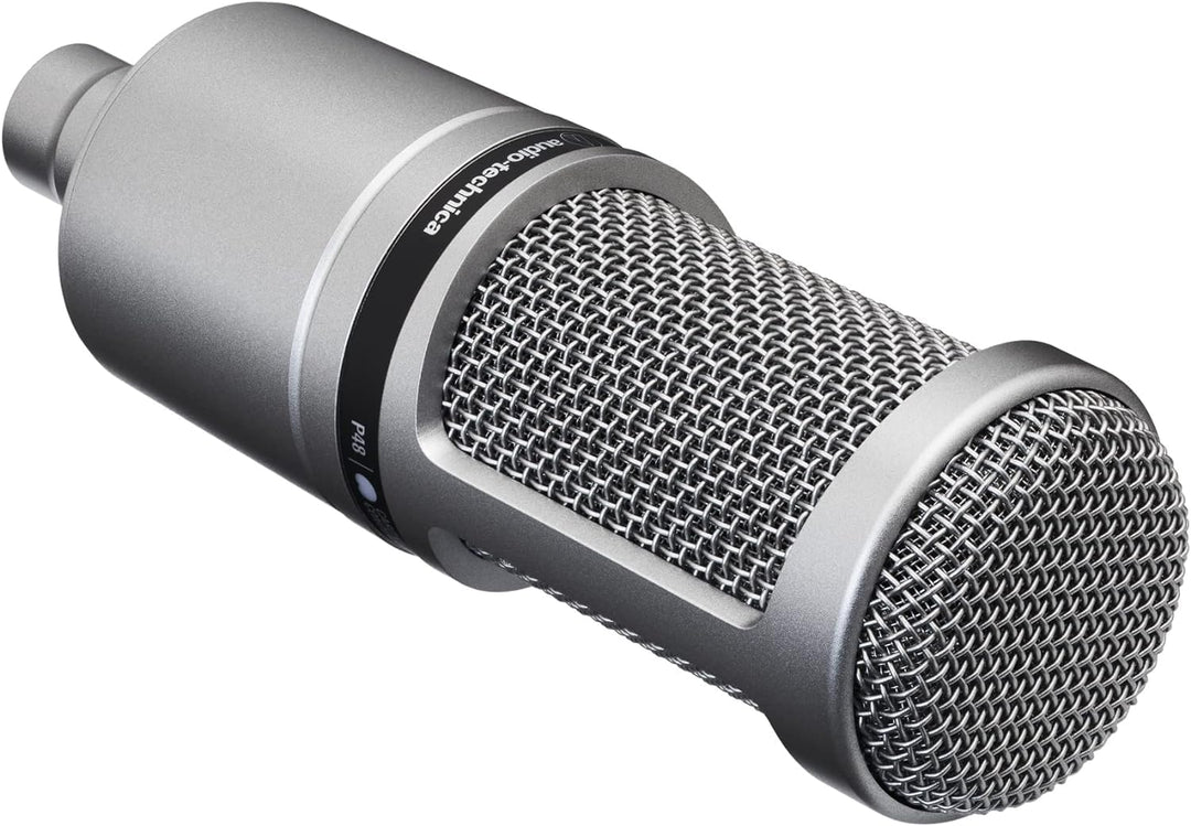 Audio-Technica AT2020 Kondensatormikrofon mit Nierencharakteristik (XLR Anschluss) für Voiceover, Po