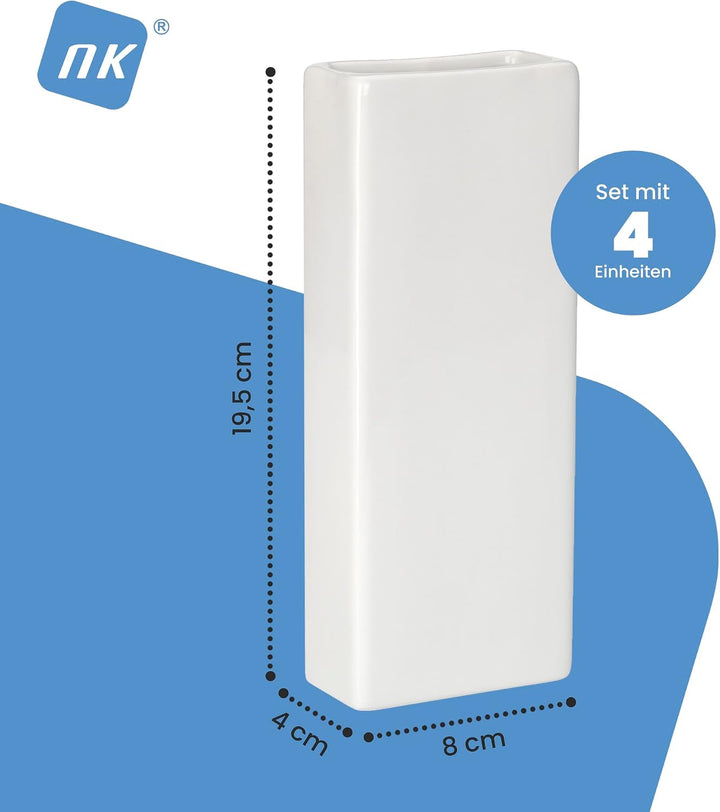 NK Heizkorper-Luftbefeuchter Keramik Weiss - 4er-Set Dolomit mit Haken