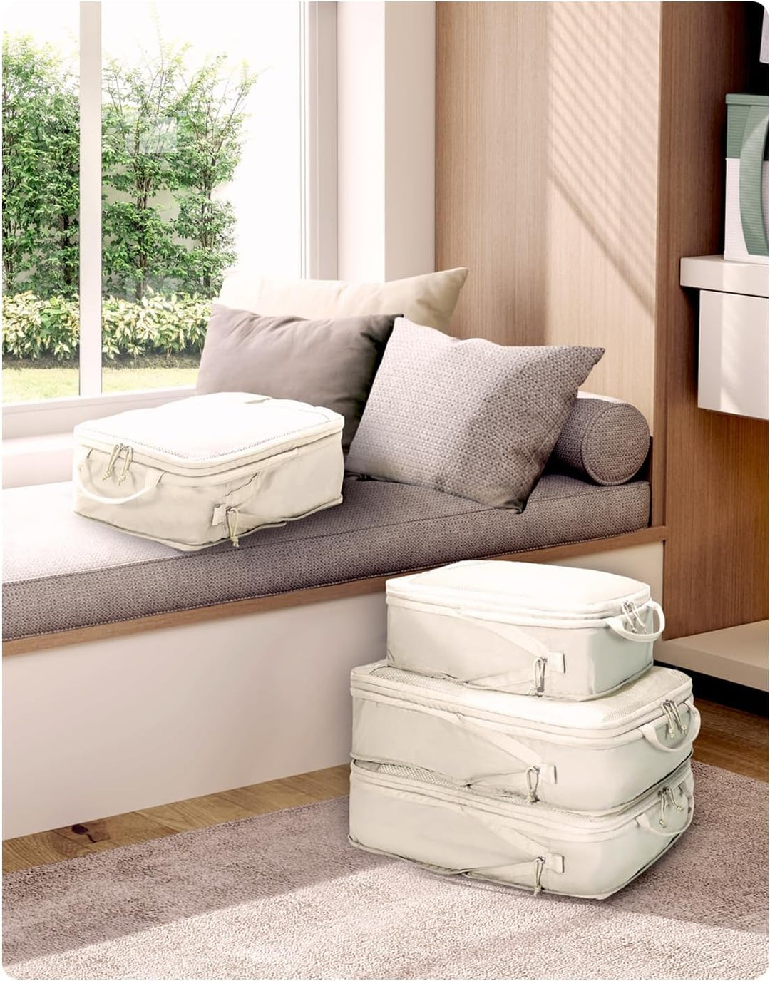 ECOHUB Packwürfel für Reisen, langlebig, Koffer-Organizer, Taschen, Set mit personalisiertem Etikett