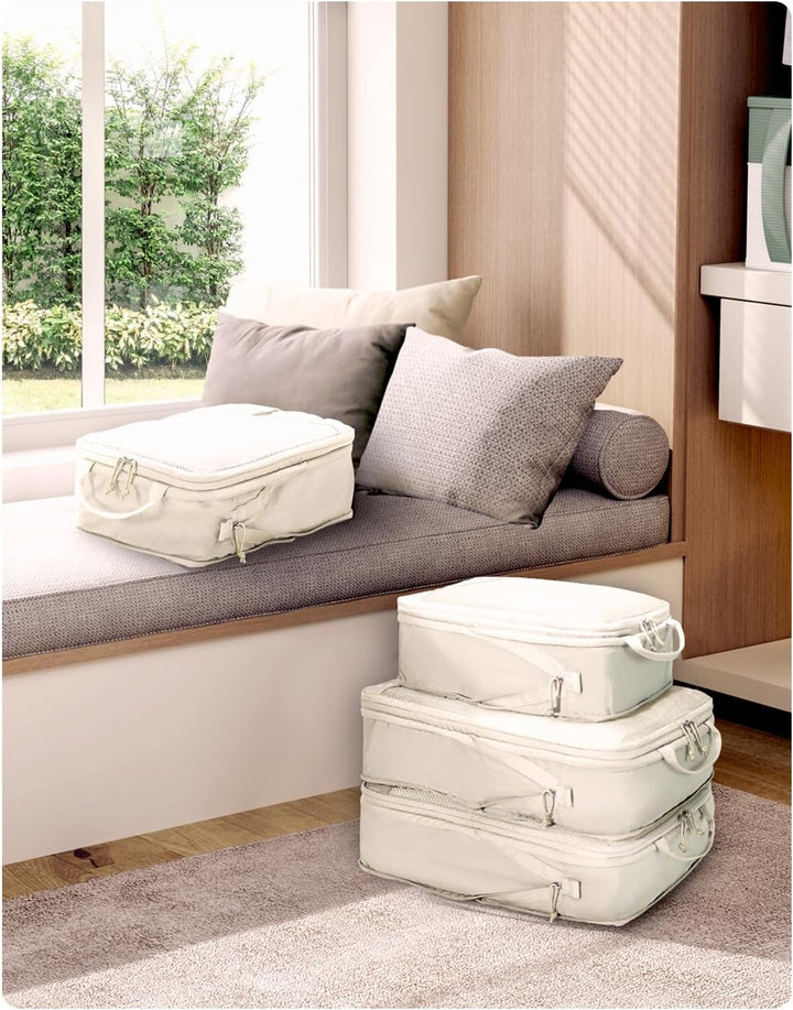 ECOHUB Packwürfel für Reisen, langlebig, Koffer-Organizer, Taschen, Set mit personalisiertem Etikett