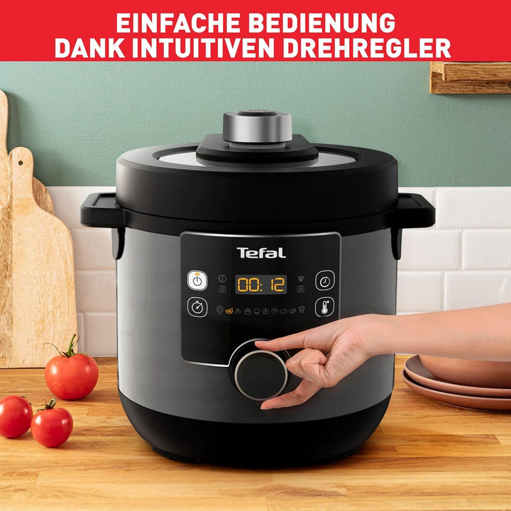 Tefal CY7788 Turbo Cuisine & Fry Multikocher | Schnellkochtopf & Heissluftfritteuse | 14 automatisch