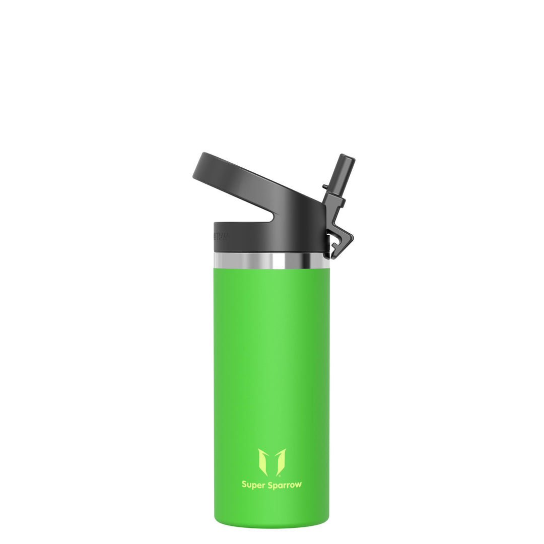 Super Sparrow Trinkflasche Kinder 500ml - Breite Öffnung SwivelSip Thermosflasche - BPA-Frei Thermos