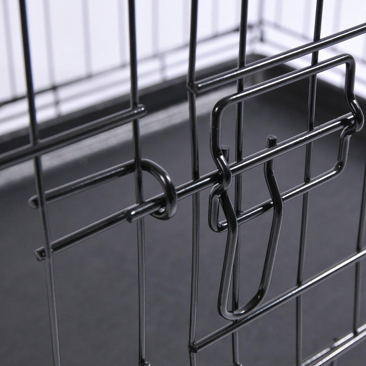 M&G Techno Hundekäfig faltbar, Grösse S, Abmessungen: 61 x 42 x 48,5 cm, Farbe schwarz, Transportbox