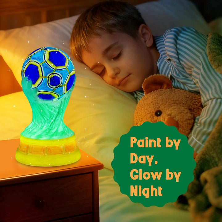 EPUMP Malen dir deine eigene Fussball-Champion-Lampe mit 2 Lichtmodi wiederaufladbarer 1200mAh Fussb