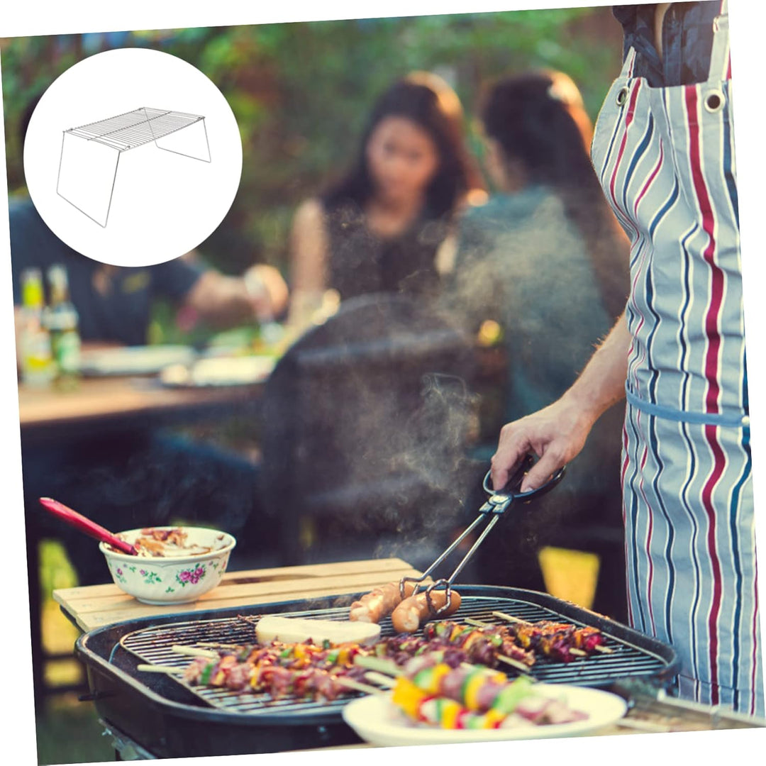 UPKOCH Grillguthalter Aus Edelstahl Kompakter Und Tragbarer Topfhalter Für Camping Picknicks Und Aus