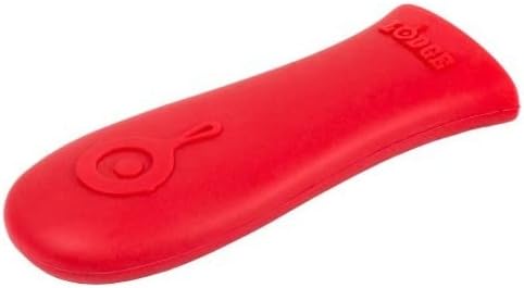 Lodge Gusseisen-Grill- und Heissgriff-Halter, 26,6 cm, Schwarz/Rot Rundes Grillset, Rundes Grillset