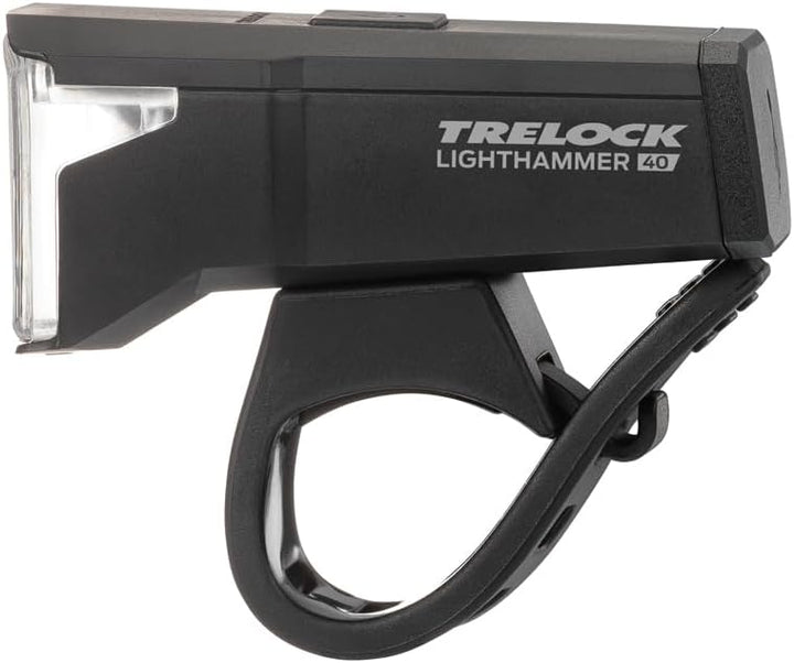 TRELOCK Fahrradlicht LS 440 LIGHTHAMMER 40 LUX – USB Ladefunktion – 60 m Sichtweite – 10 Stunden Leu