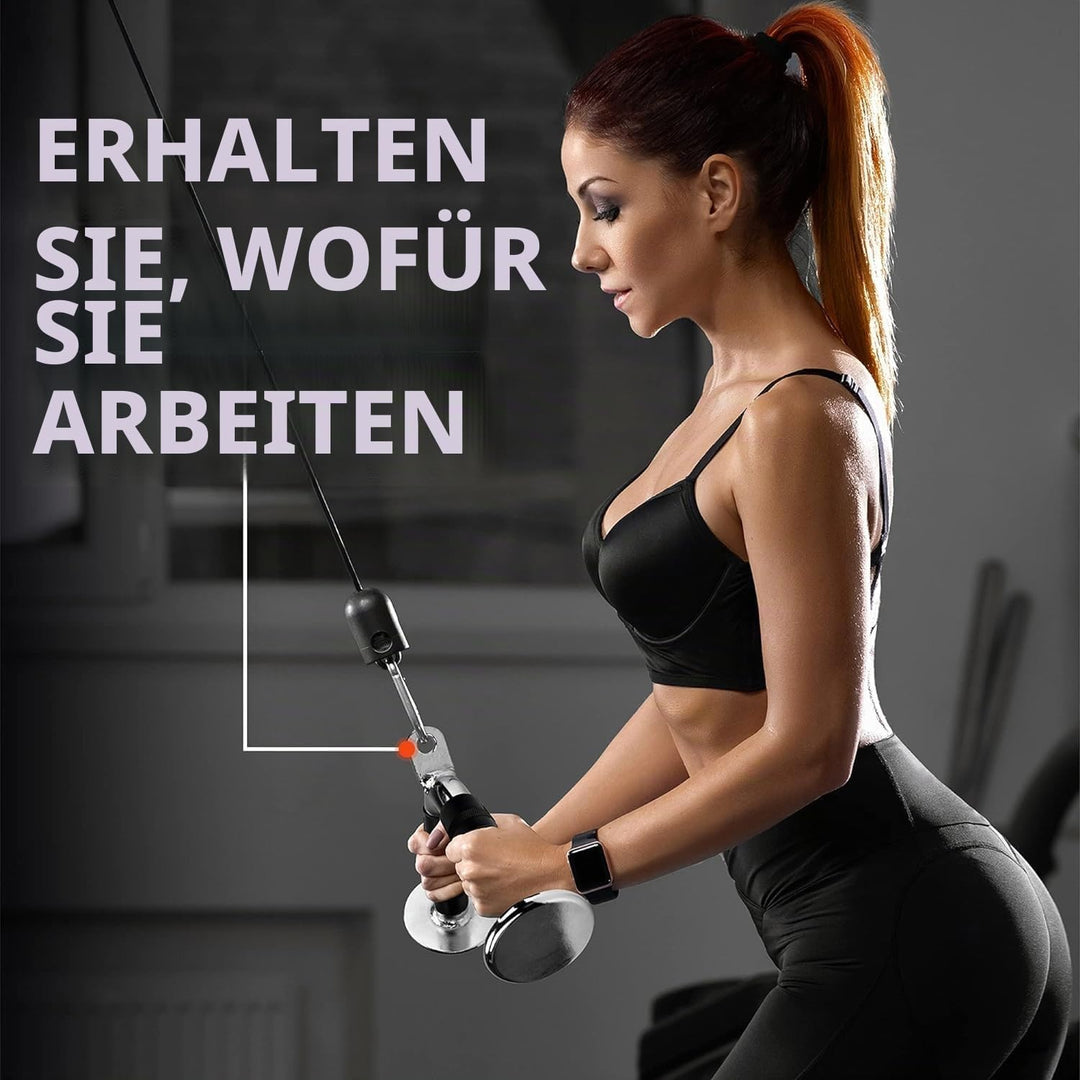 Yes4All LAT-Pull-Down-Kabelaufsatz, Trizeps-Pressstange, V-förmige Stange mit Diamant-Rändelgriff, B
