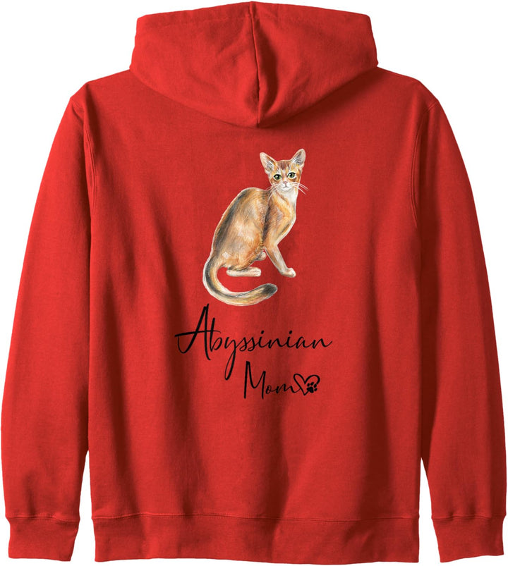 ABESSINIER MOM Mama Katze Katzenmama Frauchen Kapuzenjacke