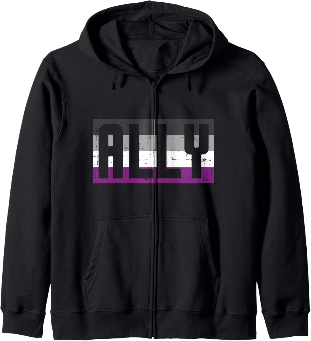 Ally Asexual Color Flag Ace Pride Asexuality LGBTQ Men Women Kapuzenjacke