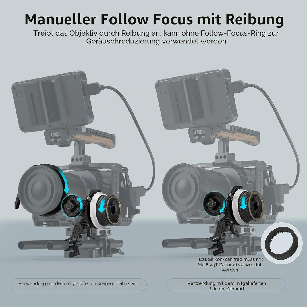 SMALLRIG Mini Follow Focus Objektiv-Zoomsteuerung für DSLRs/Spiegellose Kameras, für Sony A7 A9 A7 I