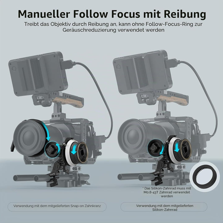 SMALLRIG Mini Follow Focus Objektiv-Zoomsteuerung für DSLRs/Spiegellose Kameras, für Sony A7 A9 A7 I
