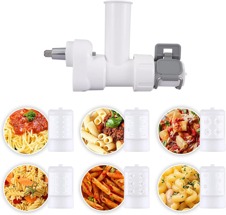 Pasta-Maker-Aufsatz für KitchenAid Standmixer, 6 verschiedene Formen von Nudelauslass, langlebige Pa