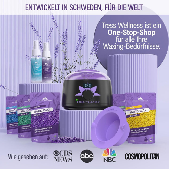 Waxing Wachswärmer set - wachsmaschine enthaarung - für Haarentfernung Perlen - Wax Warmer Kit- Masc