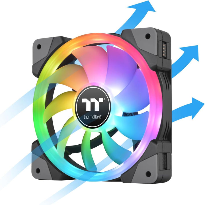 Thermaltake SWAFAN EX12 RGB PC Cooling Fan TT Premium Edition 3 Pack, 120mm 120mm Schwarz