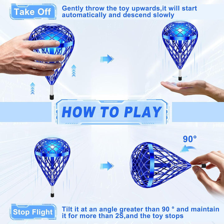 Alyssa Flying Orb Ball Fallschirm Spielzeug, 360 ° Rotating Magic Hover Spinner, Schwebender Ball Co