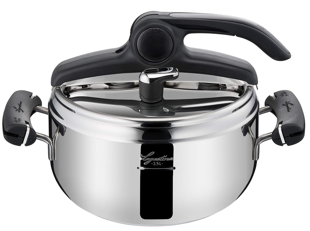 Lagostina Preziosa Lagoeasy'Up Druckkochtopf, 3,5 l, Stahl 18/10, Metallisch