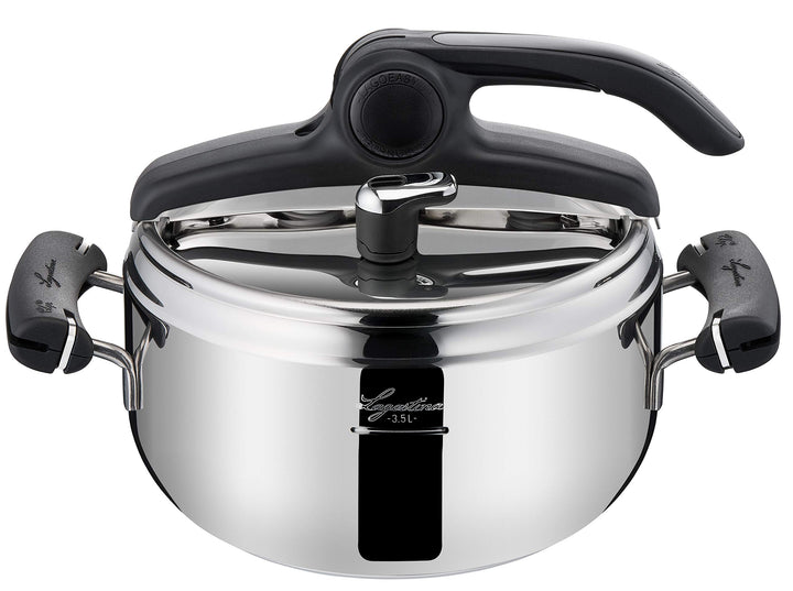 Lagostina Preziosa Lagoeasy'Up Druckkochtopf, 3,5 l, Stahl 18/10, Metallisch