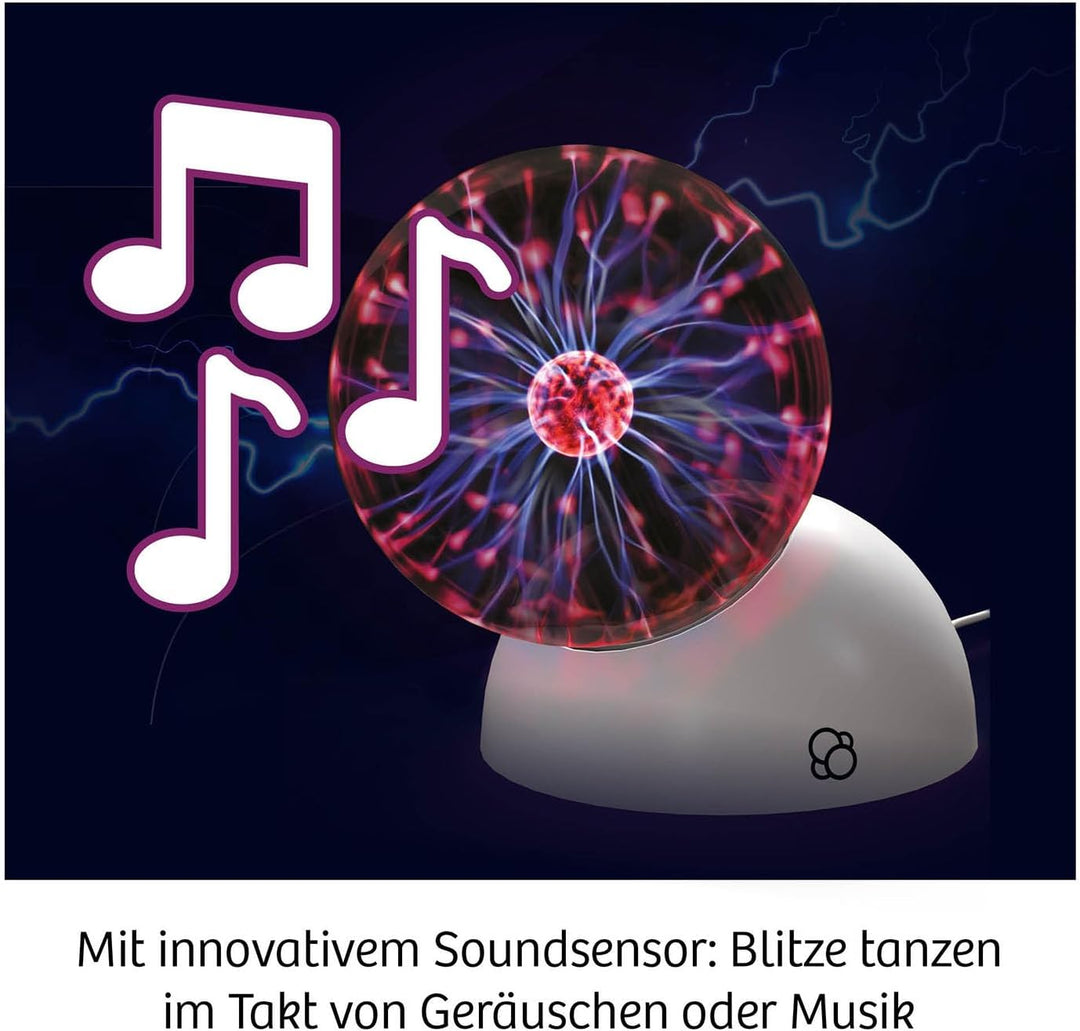 KOSMOS 676896 Plasma Planet, 12 cm Plasmakugel mit Sound-Sensor, Experimentierkasten für Kinder ab 8