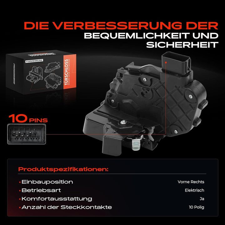 Frankberg Türschloss Stellmotor Vorne Rechts 10-Polig Kompatibel mit R.a.n.g.e R.o.v.e.r Sport LS SU