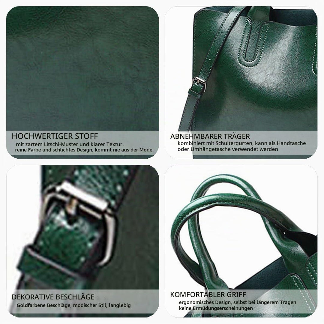 DEERWORD Damen Umhängetasche Taschen Frauen Elegant Tasche Italien Vintage PU-Leder 5502 1-teilig se