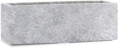 Pflanzwerk® Pflanzkübel Fiberglas Lava HELLGRAU TUB 17x50x17cm *Frostbeständige Blumenkübel* *Deutsc