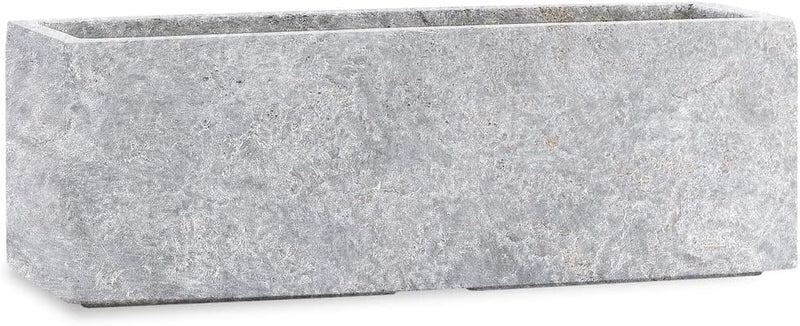 Pflanzwerk® Pflanzkübel Fiberglas Lava HELLGRAU TUB 17x50x17cm *Frostbeständige Blumenkübel* *Deutsc