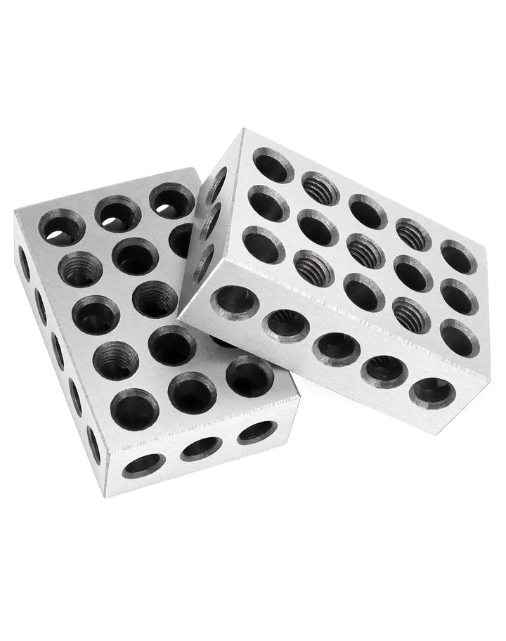 QWORK® 2 Stück Parallelblöcke Metrische, Fräsmaschine Präzisionsblöcke, 25x50x75m
