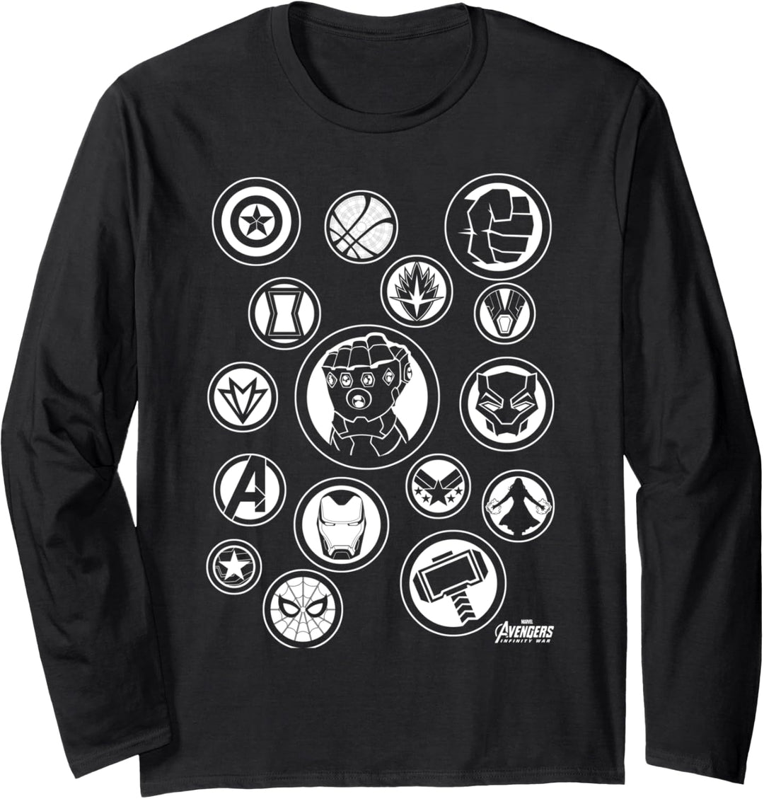 Marvel Avengers Infinity War Tonal Hero Icon Langarmshirt