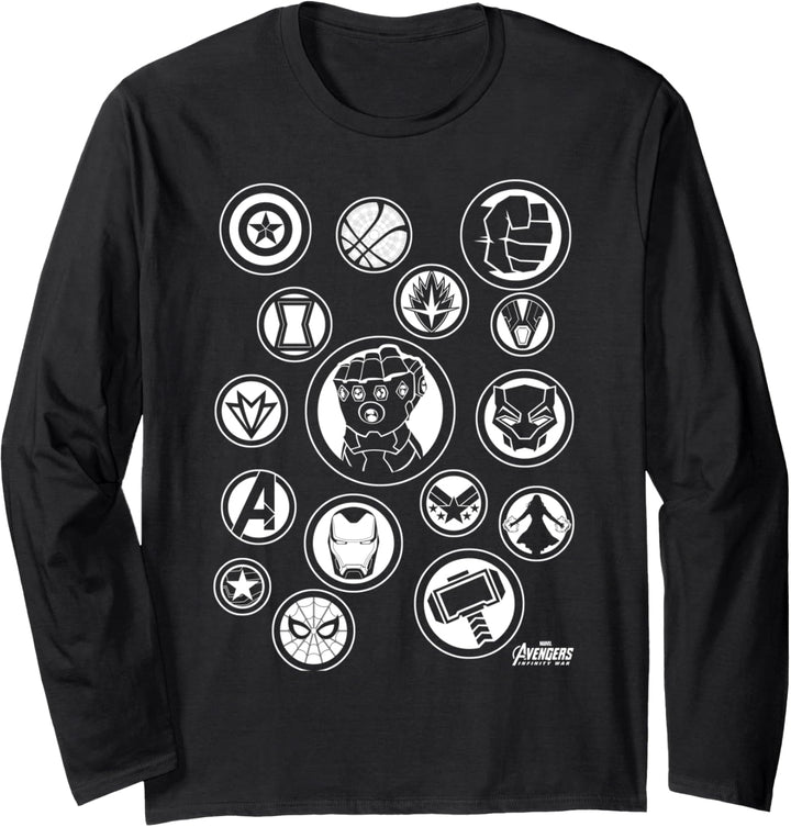Marvel Avengers Infinity War Tonal Hero Icon Langarmshirt