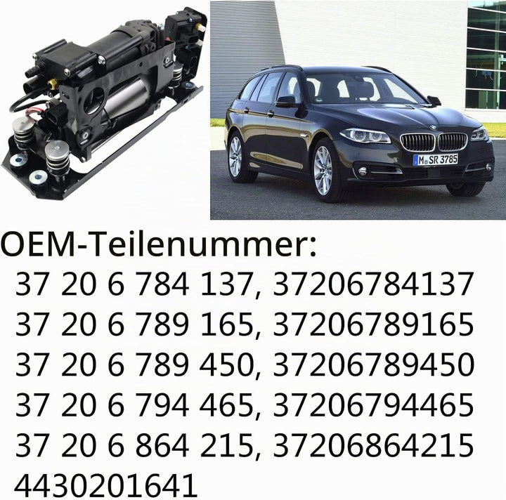 GELUOXI Luftkompressor + Luftfederventilsteuergert + Halterung für B-M-W 5er F11 GT F07 F01 F02 F03