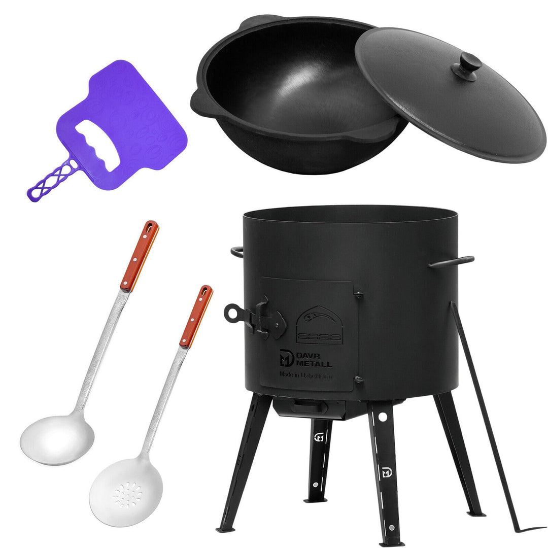 Ø44 Uchag 2mm stahl Utschak 16L Kazan Eben Grillfächer Schaumkelle Suppenkelle Utschak Utschag Kasan