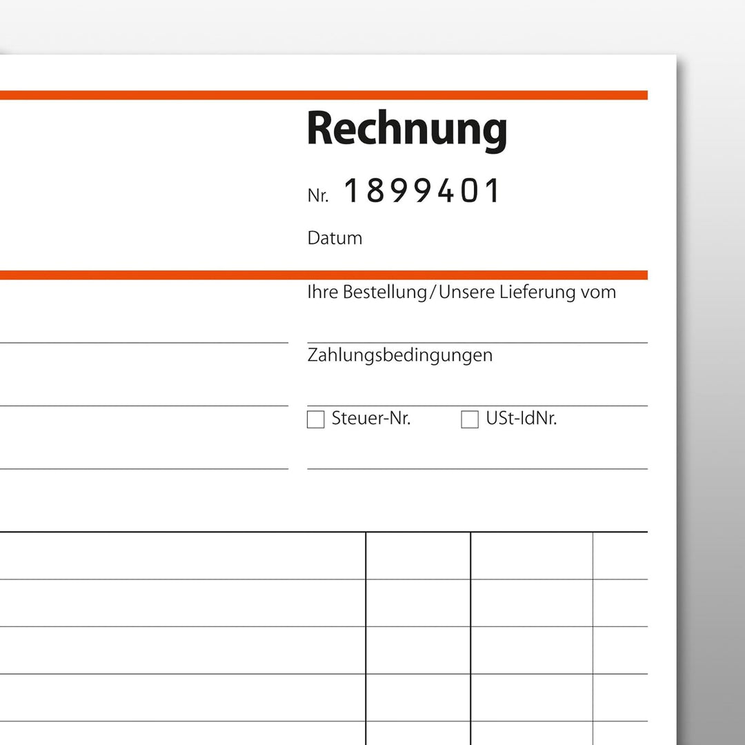 SIGEL SD132/5 Rechnungen fortlaufend nummeriert, A5, 3x50 Blatt, selbstdurchschreibend, 5er Pack 5 S