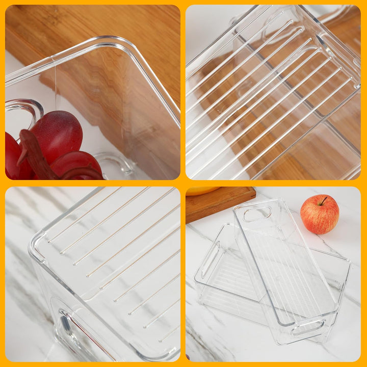 Kühlschrank Organizer Set,10er Set (2 Grösse) Kühlschrank Organizer,Küchen Organizer,Geeignet für Kü