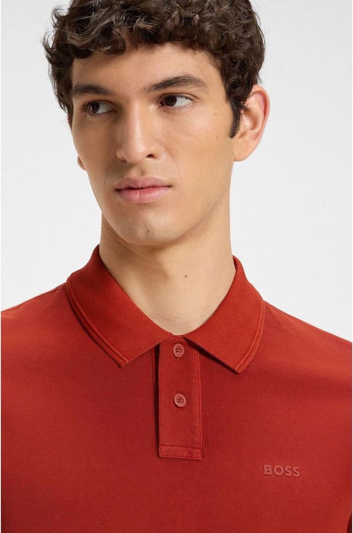 BOSS Herren Prime Polohemd S 842open Orange, S 842open Orange
